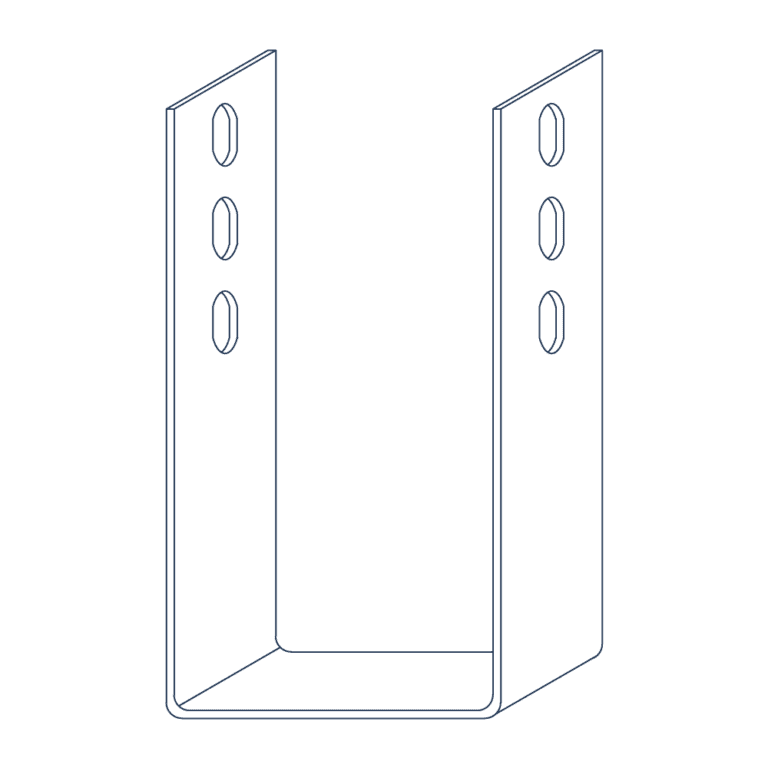 200 Wide U Bracket 6 Holes APG Group High Volume Manufacturing