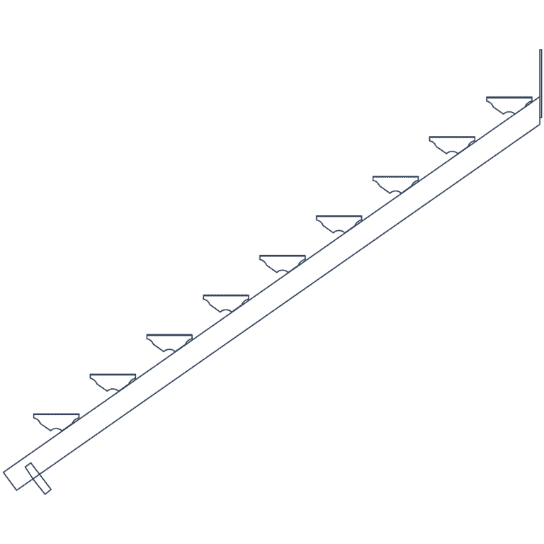 9 Step Galvanized Stair Stringers (Pair) - APG Group - High Volume ...